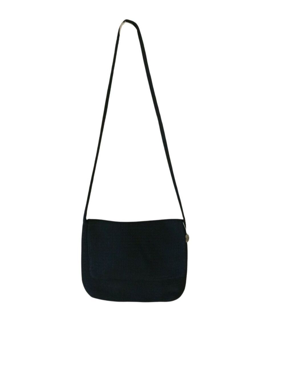 The Sak Black Woven Flap Crossbody  Bag 13"x 10"